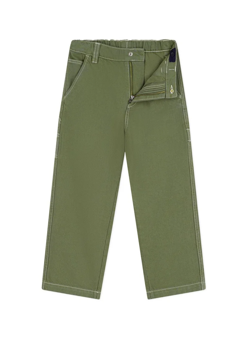 بيتي باتو Children's cotton carpenter-style trousers